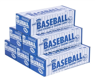 1982 Fleer Baseball Unopened Vending Boxes Collection (6)